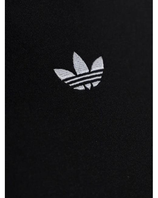 Adidas Black Logo-Embroidered T-Shirt