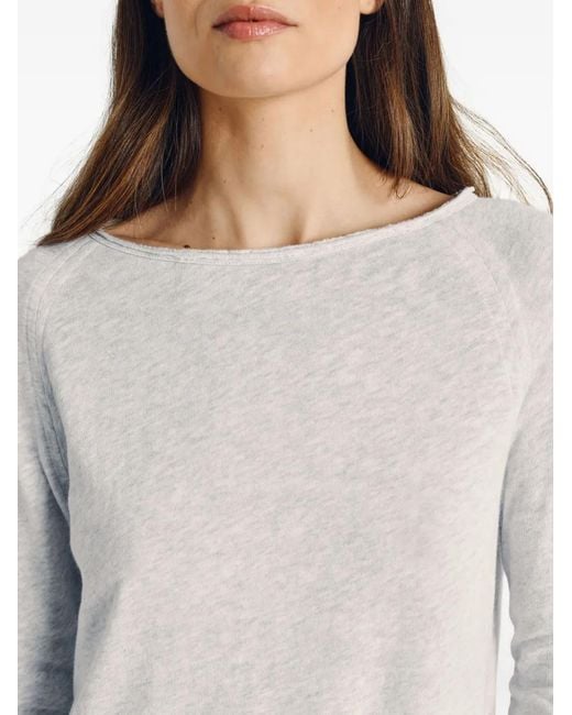American Vintage Sonoma T-Shirt Met Raglan Mouwen En Boothals in het White
