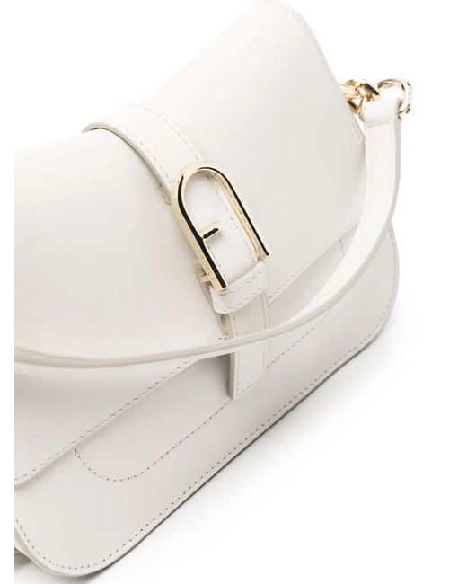 Furla White Flow Tote Bag