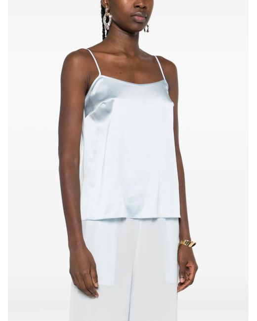 Ermanno Scervino Blue Spaghetti-Strap Top