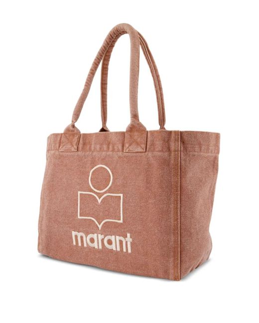 Isabel Marant White Yenky Zip Logo-Embroidered Tote Bag