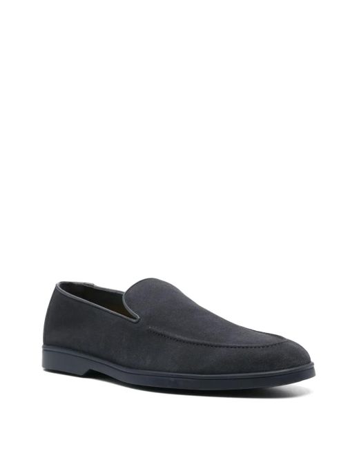 Doucal's Blue Suede Loafers for men