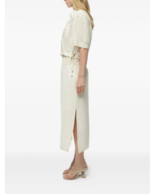 Jonathan Simkhai White Drawstring Shirt