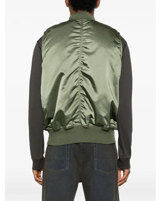 Alpha Industries Green Zip Pocket Gilets for men