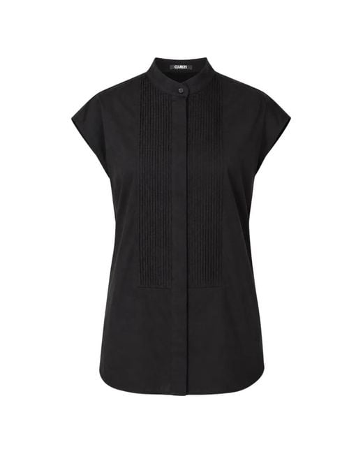 Club21 Collection Black Edith Pintuck-Detail Shirt
