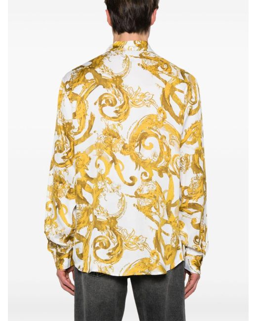 Versace Metallic Watercolor Couture Shirt for men