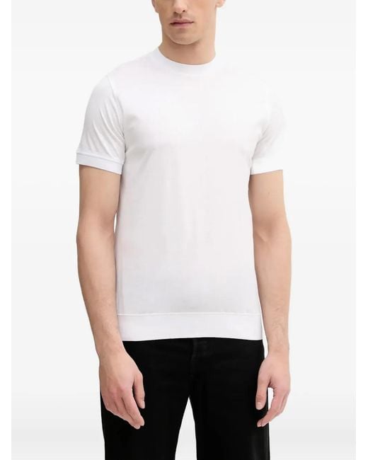 Karl Lagerfeld White Round-Neck T-Shirt for men