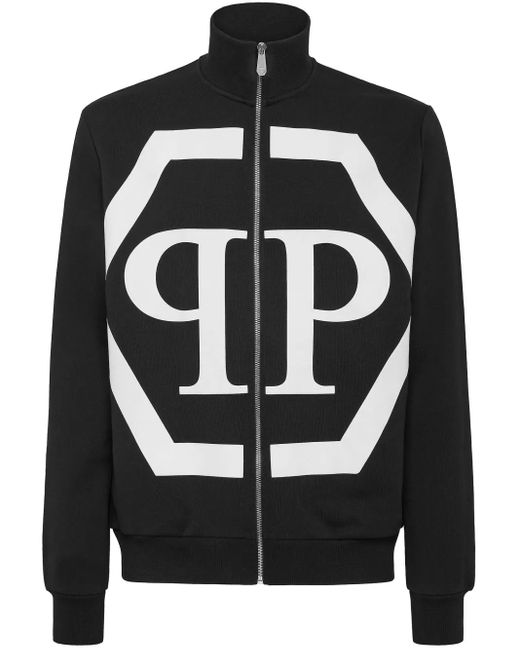メンズ Philipp Plein ロゴ スウェットシャツ Black