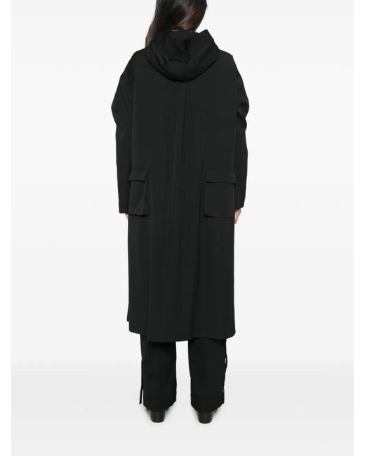 Yohji Yamamoto Black Hooded Longline Coat
