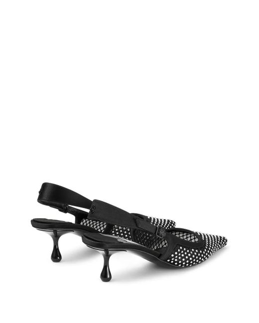 Jimmy Choo Black 50Mm Amel Crystal-Embellished Pumps