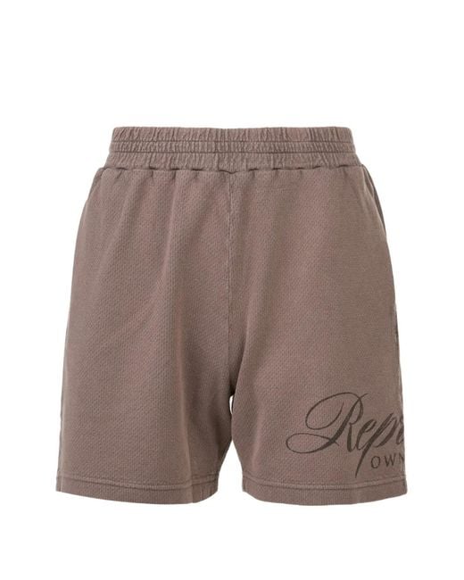 Bermudas Con Logo Estampado Represent de hombre de color Gray