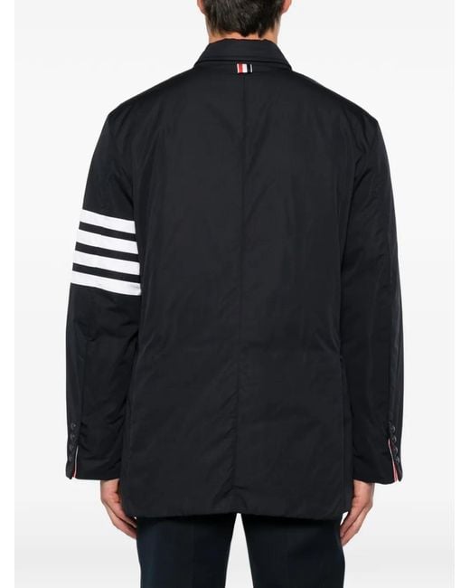 Thom Browne Black Flap-Pocket Stripe Jacket for men
