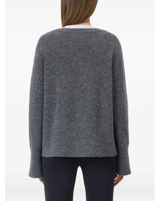 Closed Gray Crew-Neck Long-Sleeve Sweater