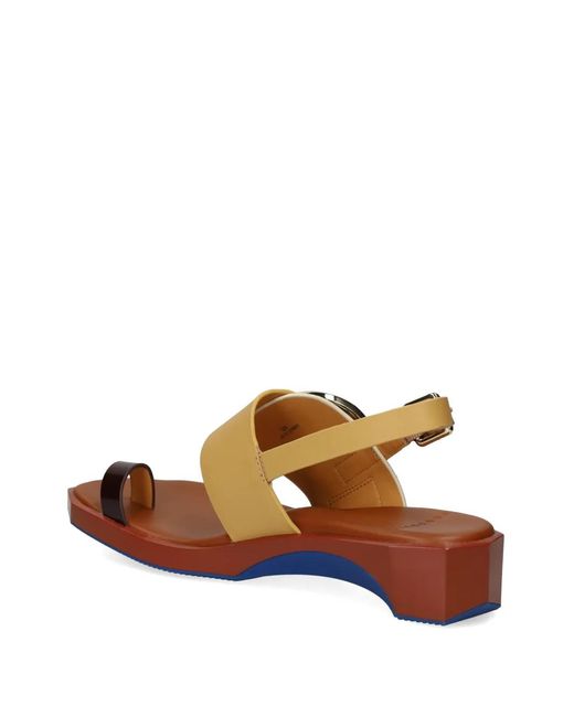4Ccccees Natural Follin Torus Buckled Leather Sandals