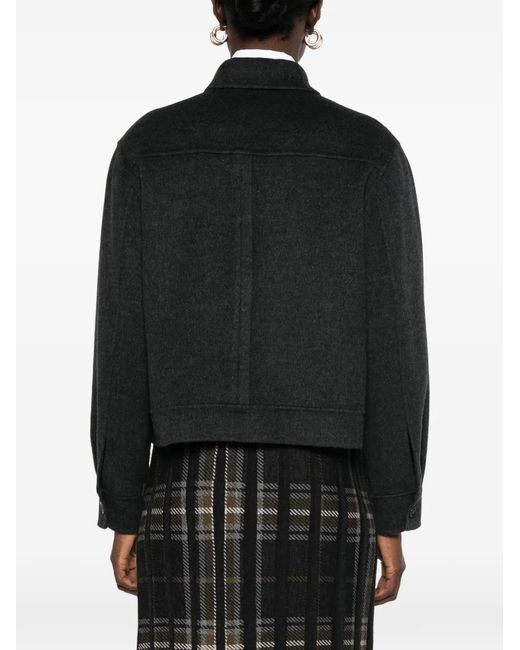 Bompard Black Double-Sided Pocket-Detail Jacket