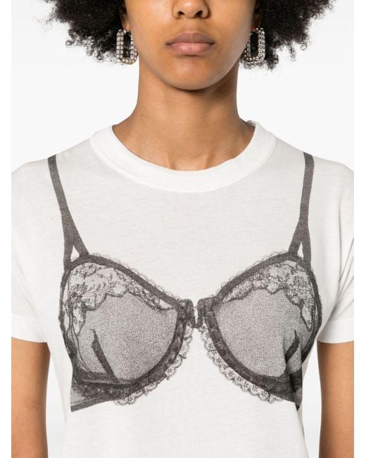 人気 ブランド 服をチェック - 最新トレンドファッション VAQUERA Bra-print Cotton T-shirt in Gray | Lyst トップス