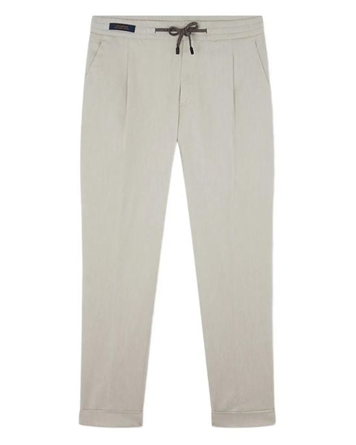 Paul & Shark Gray Pleated Drawstring Trousers for men