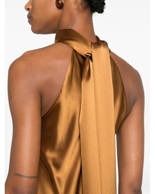 Galvan Metallic Sienna Satin Gown