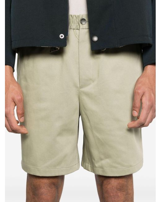 AMI Natural Elasticated-waistband Cotton Shorts - Men's - Cotton/polyester for men