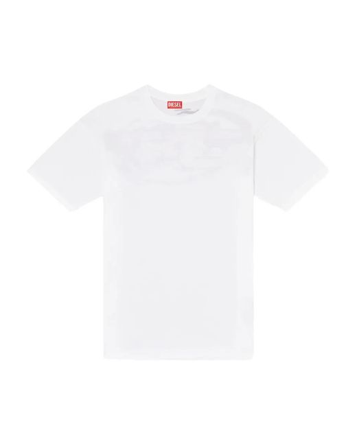 メンズ DIESEL T-boxt-t24 ロゴプリント Tシャツ White