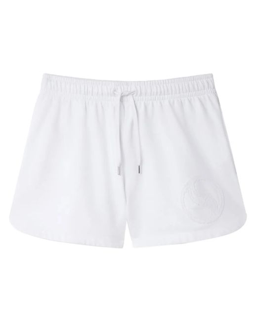 Stella McCartney White Wave Jersey Drawstring Shorts