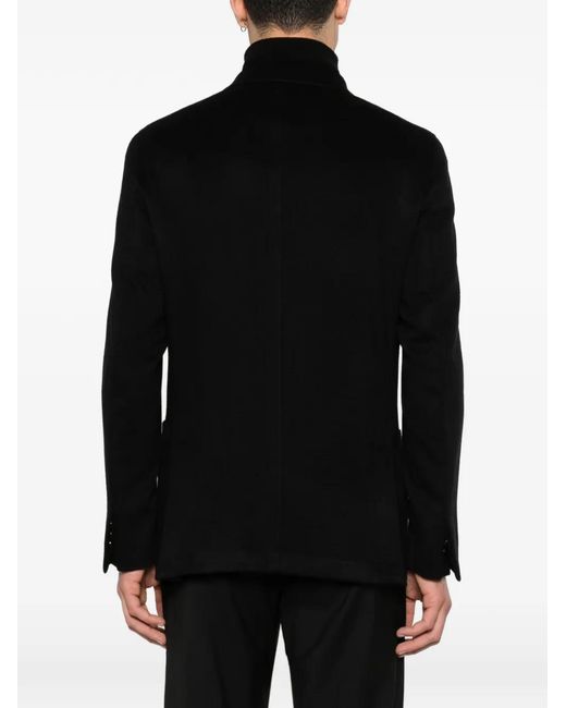 Zegna Black Zip Cotton Jacket for men
