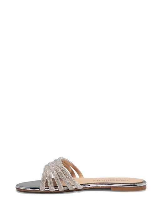Ninalilou White Elisa Crystal-Embellish Sandals