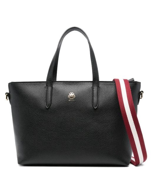 Bally Leren Shopper Met Logo in het Black