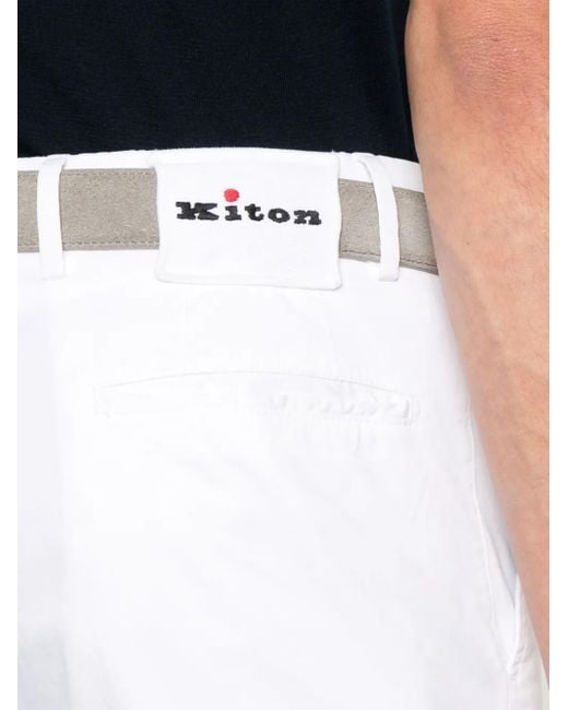 Pantalon Chino En Coton Kiton pour homme en coloris White