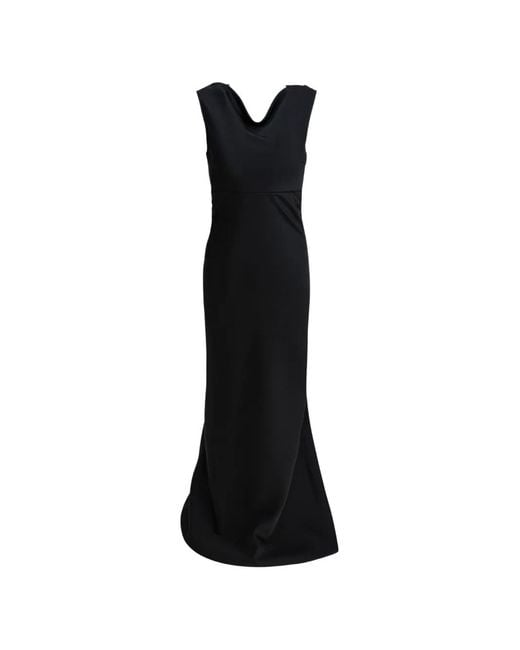 Semler Black Cowl Neck Maxi Dress