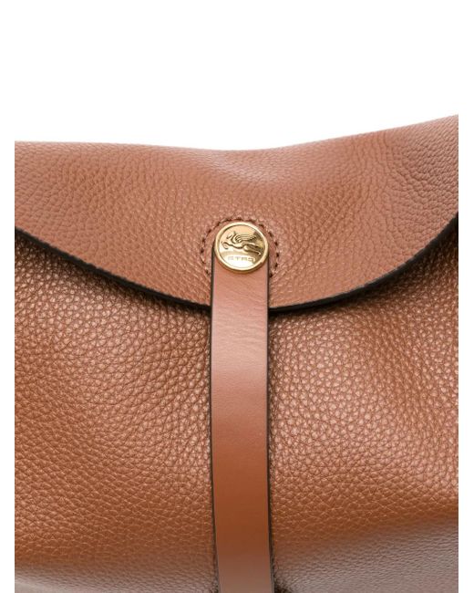 Etro レザー ショルダーバッグ Brown