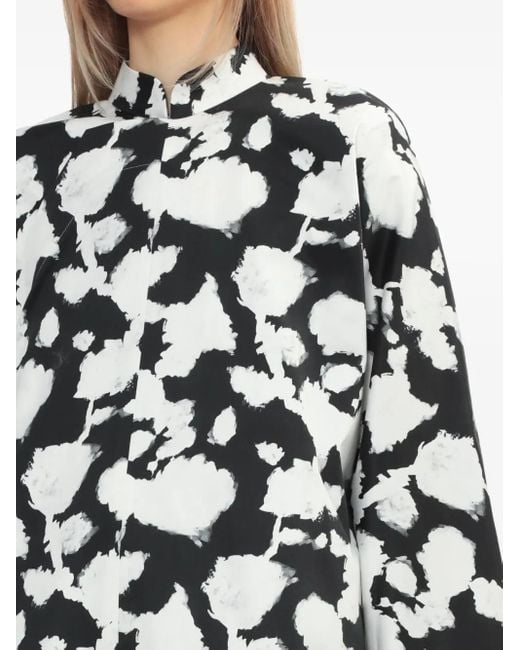 Top Con Colletto Alla Coreana di Comme des Garçons in Black