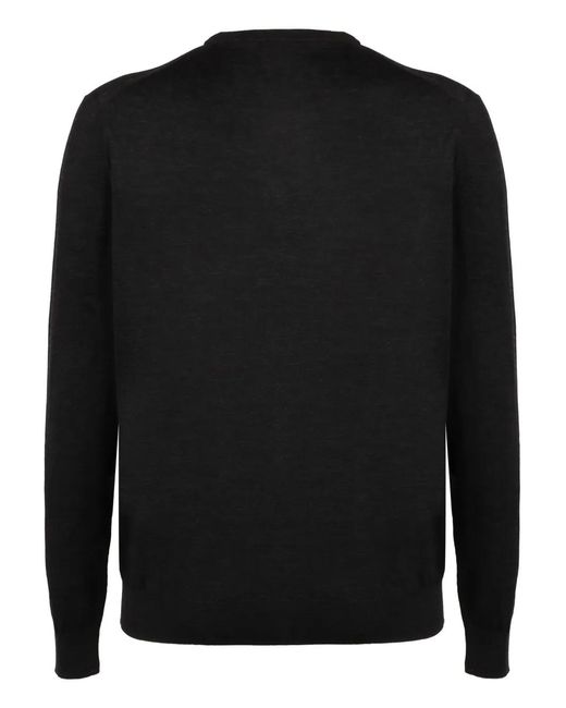 Kiton Black Wool Jumper for men