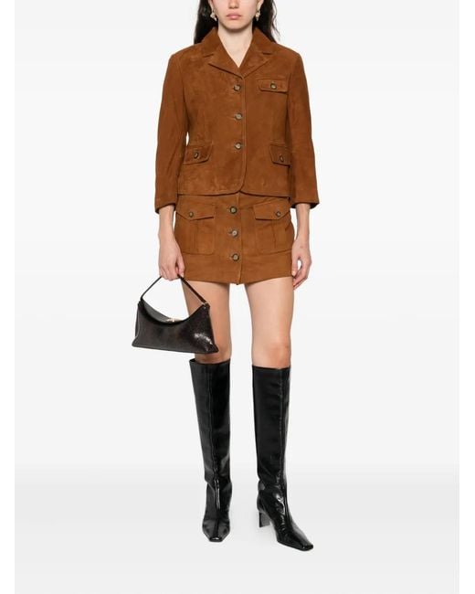 THE GARMENT Brown Suede Pocket Jacket