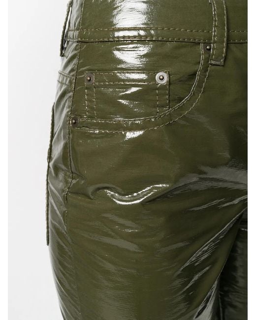 Vivetta Green Beschichtete Cropped-Hose