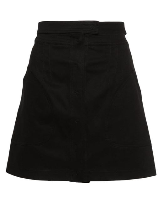ANDREADAMO Black Press-stud Mini Skirt