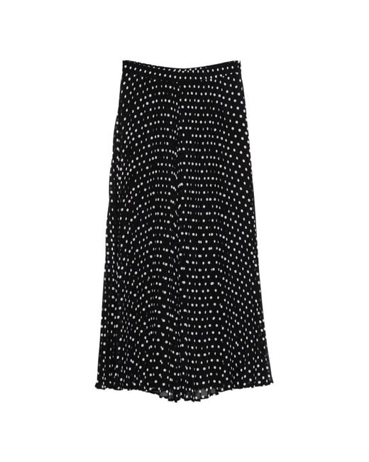MICHAEL Michael Kors Black Polka Dot Midi Skirt