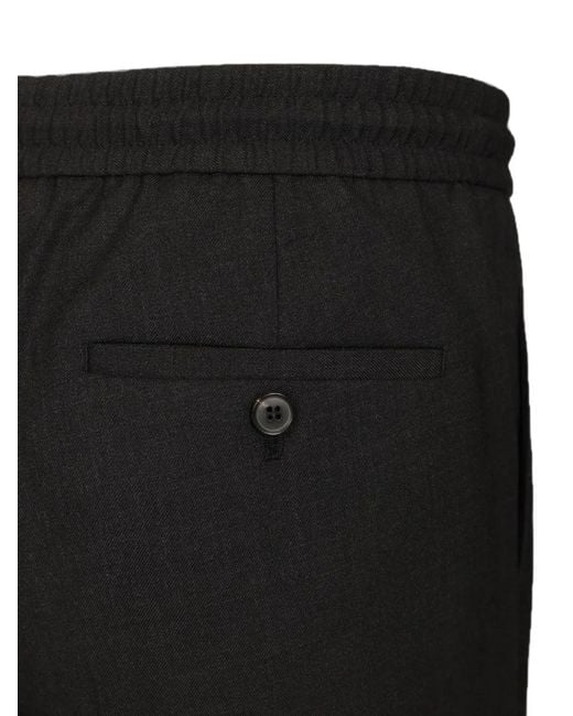Paul Smith Black Drawcord Trousers for men
