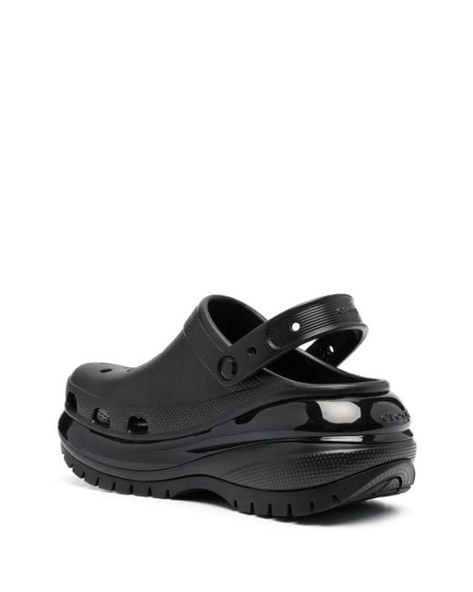 CROCSTM Black Perforated Platform Clogs