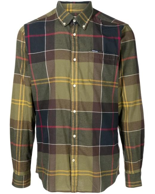 Barbour Green Glendaletailored Long-Sleeve Shirt for men