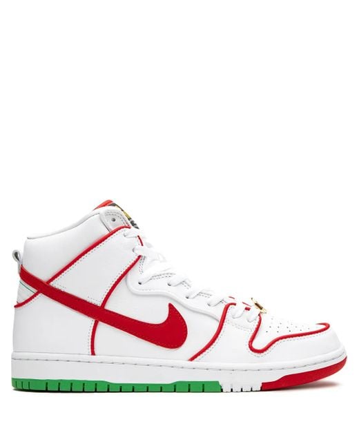Nike White X Paul Rodriguez Sb Dunk High "Mexican Boxing" Sneakers for men