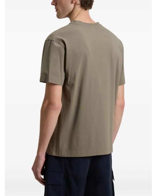 Woolrich Gray Printed Logo T-Shirt for men