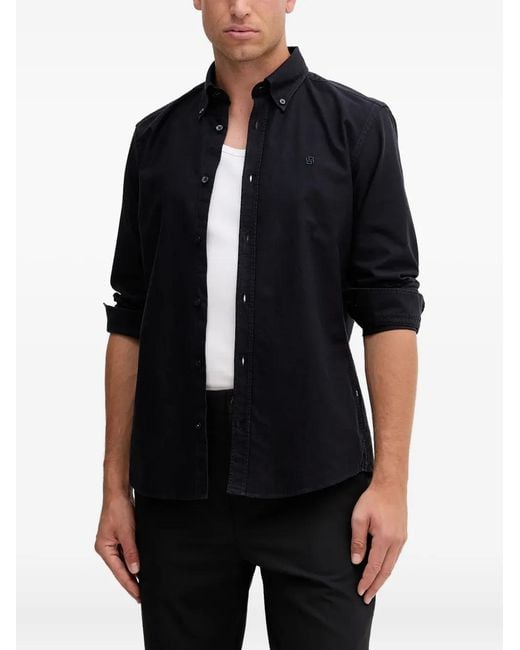 メンズ Boss ロゴディテール シャツ Black