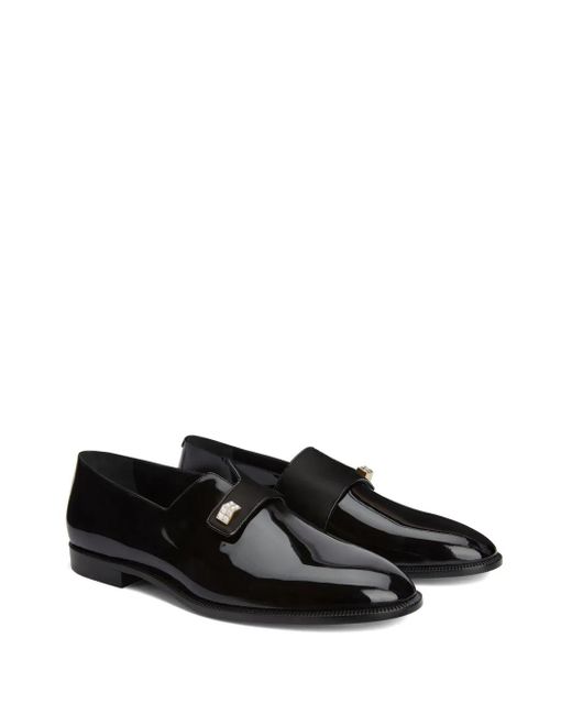 Giuseppe Zanotti Black Marty Patent Leather Loafers for men