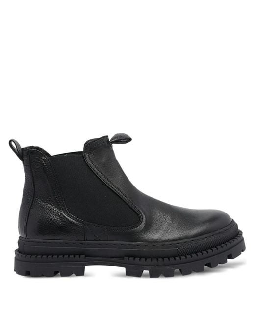 Pawelk's Black Round Toe Boots for men
