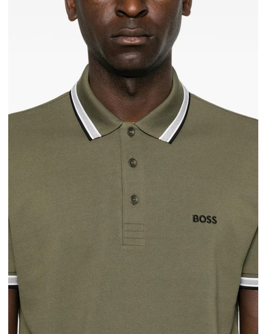 Boss Green Paddy Logo-Embroidered Polo Shirt for men