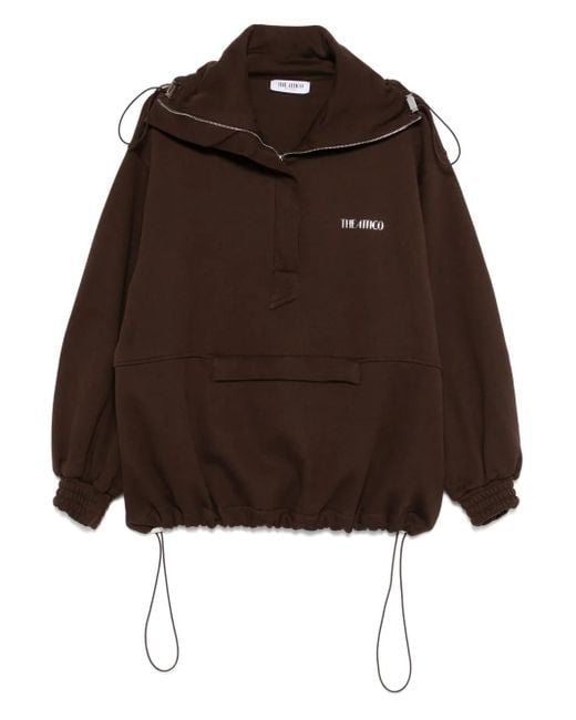 The Attico Het Attico Anorak Brown Cotton Sweatshirt