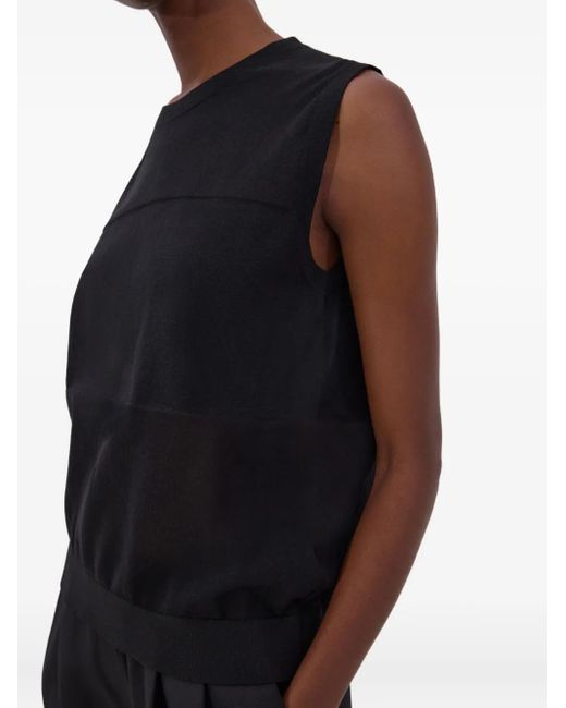 Loulou de Saison Black Anita Sleeveless Top