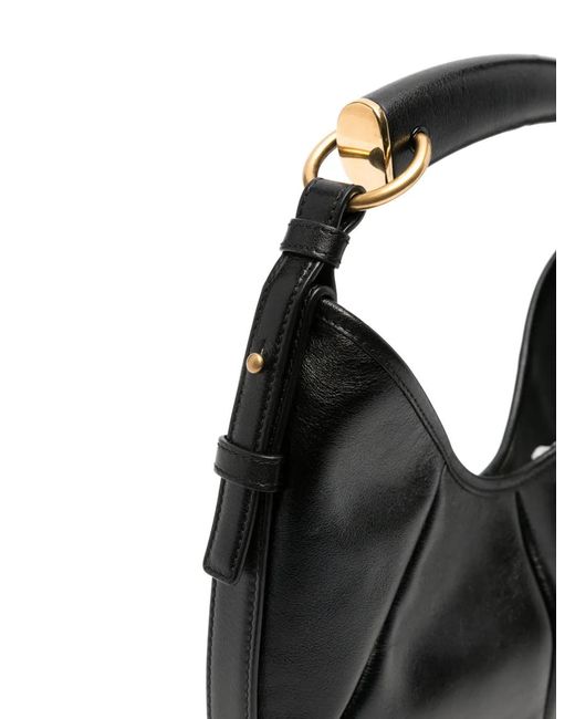 Saint Laurent Black Mombasa Leather Shoulder Bag