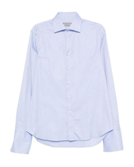 Canali Langärmeliges Hemd in White für Herren
